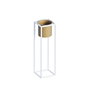 Aberto Design Maceta Decorativa GED-023-C Blanco y Dorado